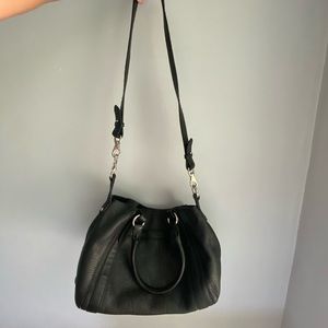 Cole Haan black leather shoulder purse